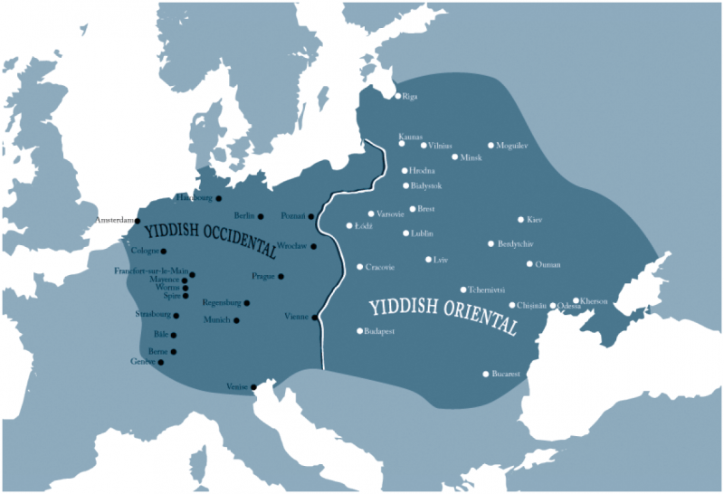 « Les aires du yiddish en Europe » 